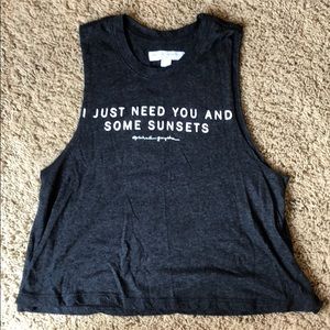 Spiritual Gangster cropped muscle tank